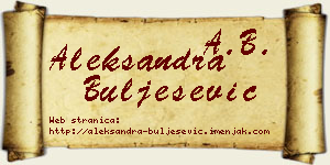 Aleksandra Bulješević vizit kartica
